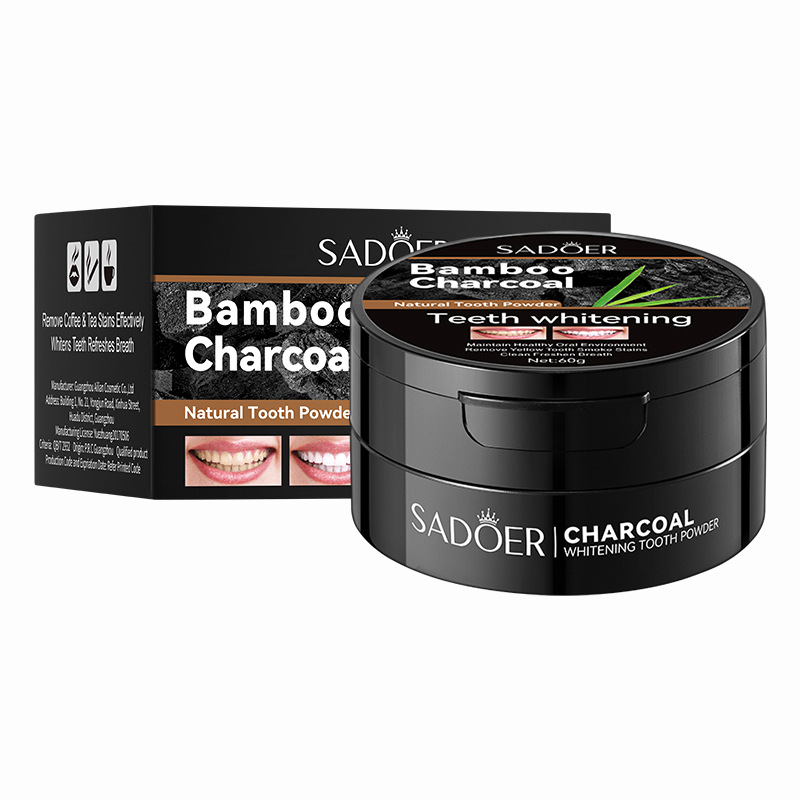 Teeth Whitening Charcoal Powder - 60g pó de clareamento dental ativado