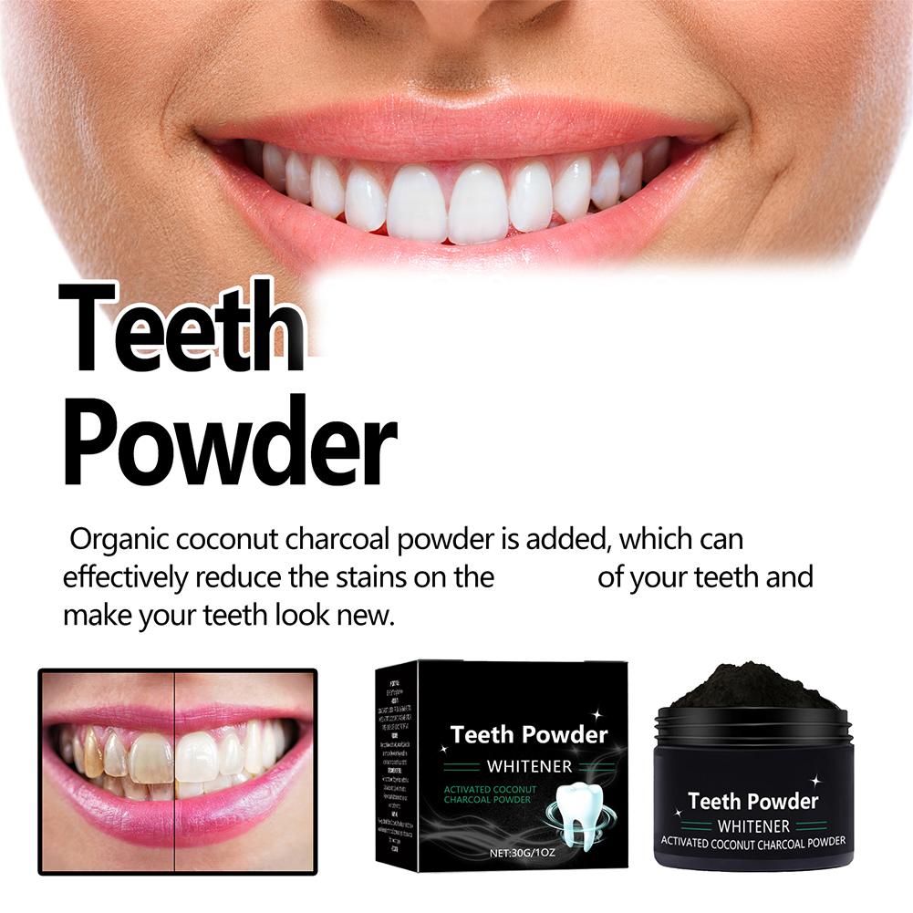 Teeth Whitening Charcoal Powder - Pó Clareador de Dentes, Clareamento Natural
