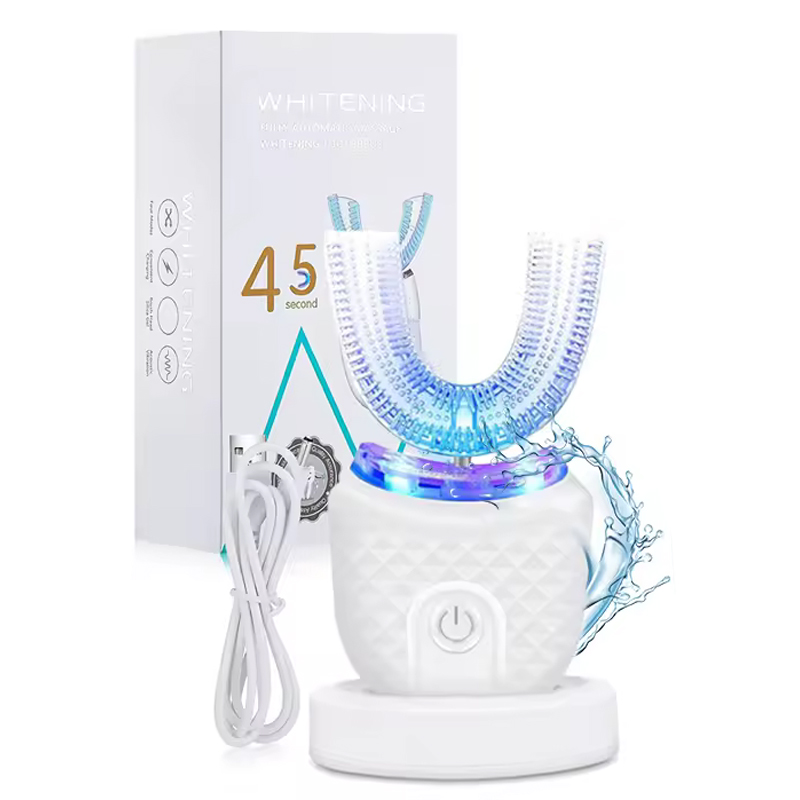 Teeth Whitening Light Kit - U-Shaped Escova Elétrica Automática, Cuidados Dentários