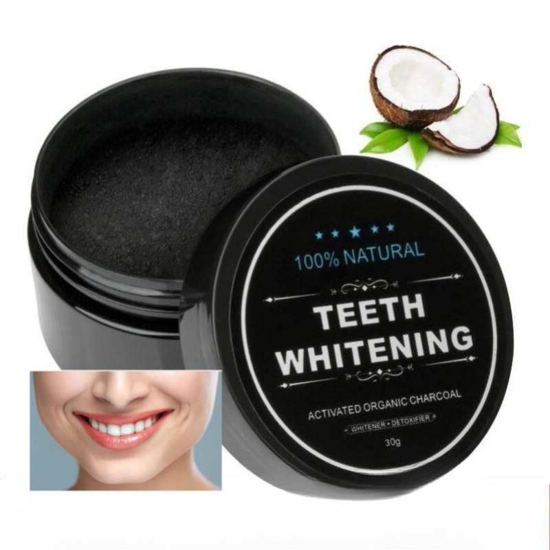 Teeth Whitening Charcoal Powder - 1 caixa de pó de clareamento