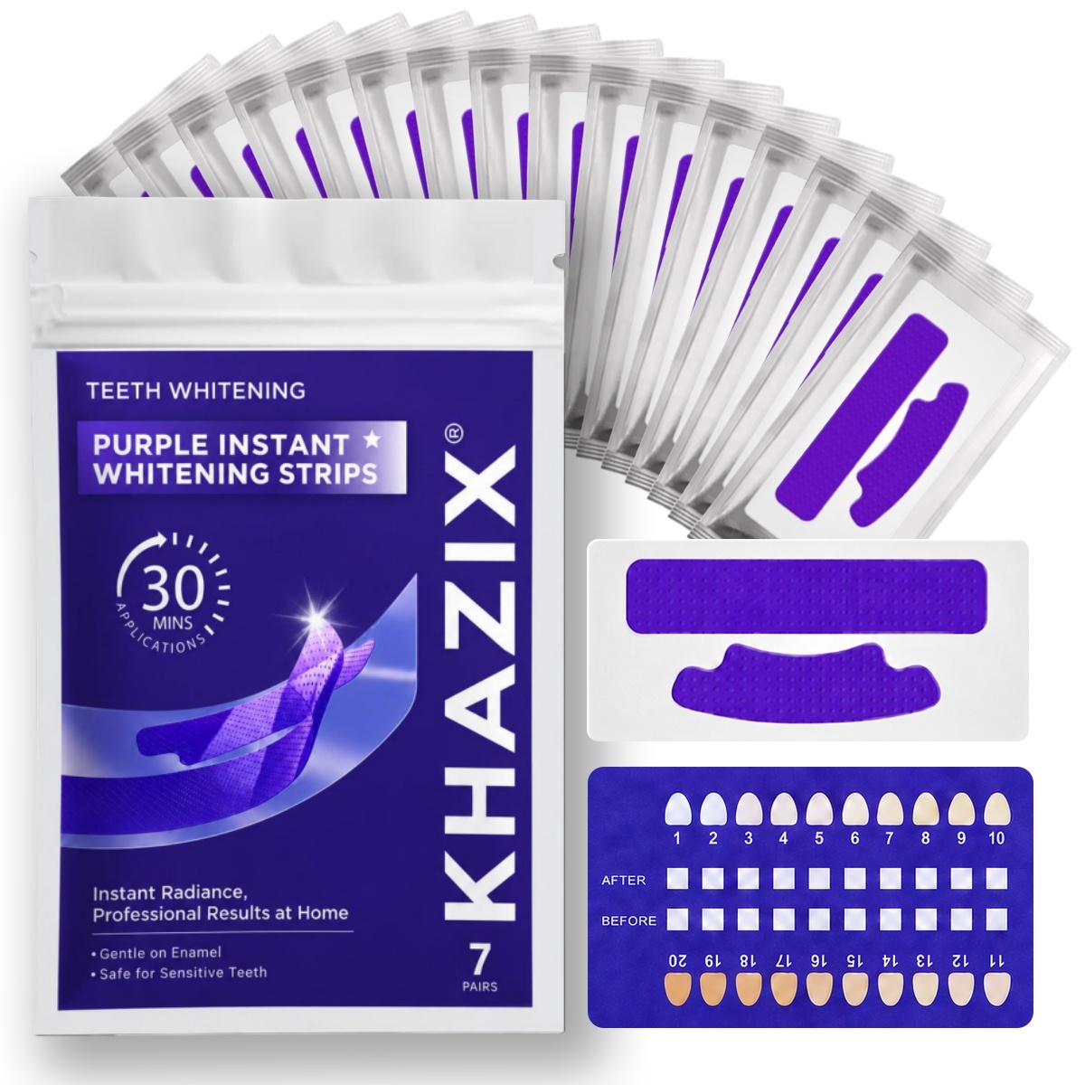 Teeth Whitening Strips Crest - 1/7 Pares de Fitas Clareadoras de