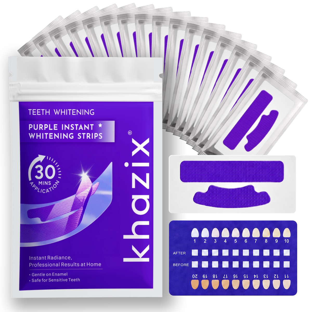 Teeth Whitening Strips Crest - 1/7 pares de tiras de clareamento