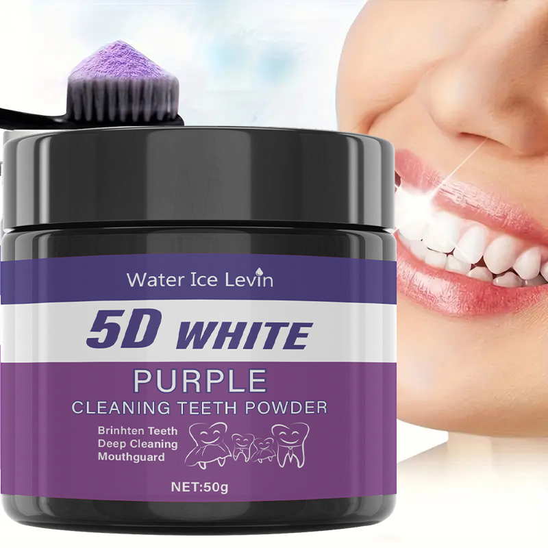 Teeth Whitening Oil Pulling - Água Gelo Levin Roxo Toothpowder Iluminador: