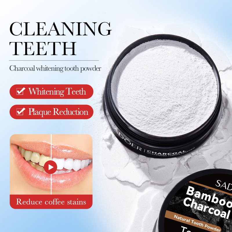 60g pó de clareamento dental a - Teeth Whitening Charcoal Powder avaliação e preço