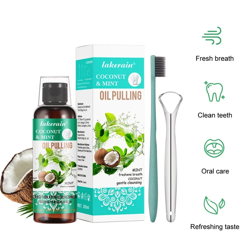 60/100/200/250ml Óleo de Coco  - Teeth Whitening Oil Pulling avaliação e preço