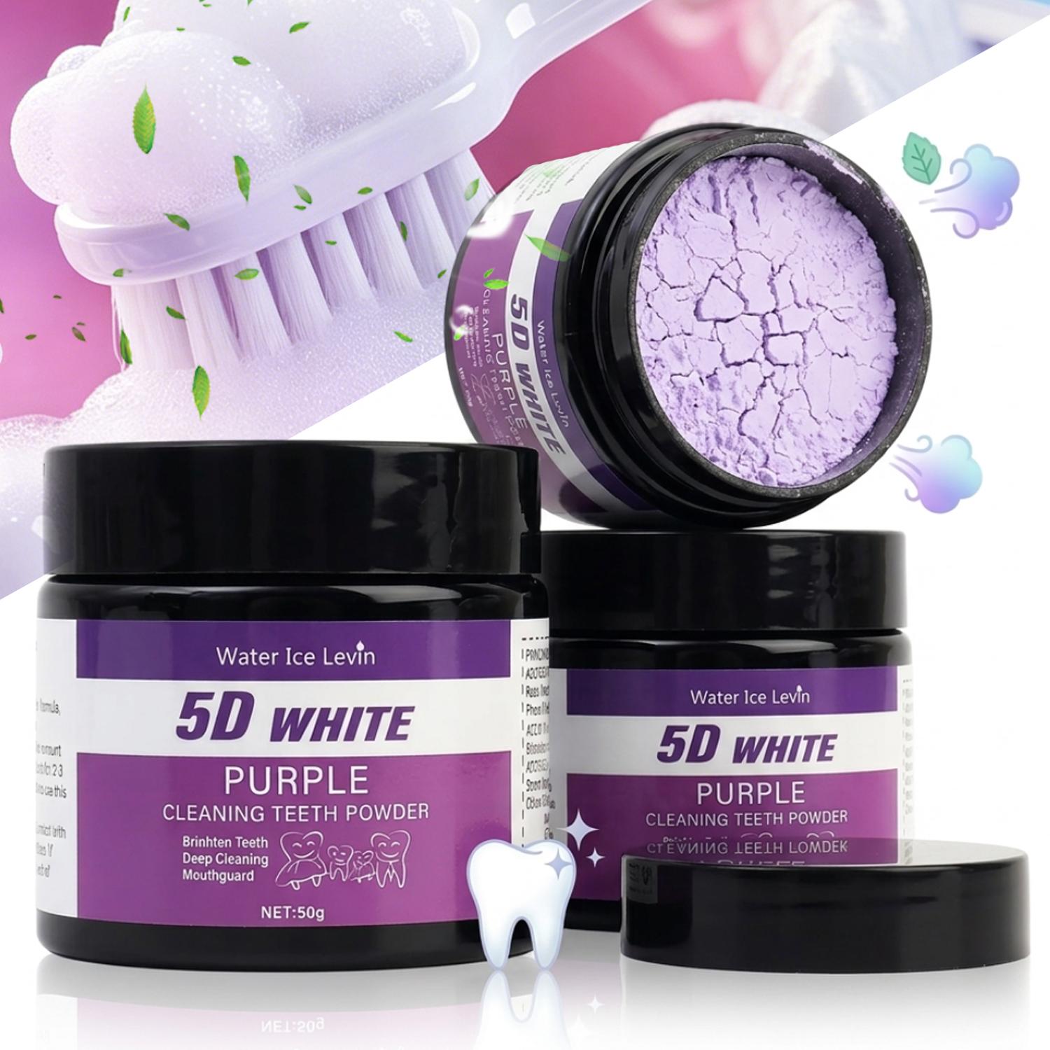 Pó Clareador de Dentes Roxo 50 - Teeth Whitening Oil Pulling avaliação e preço