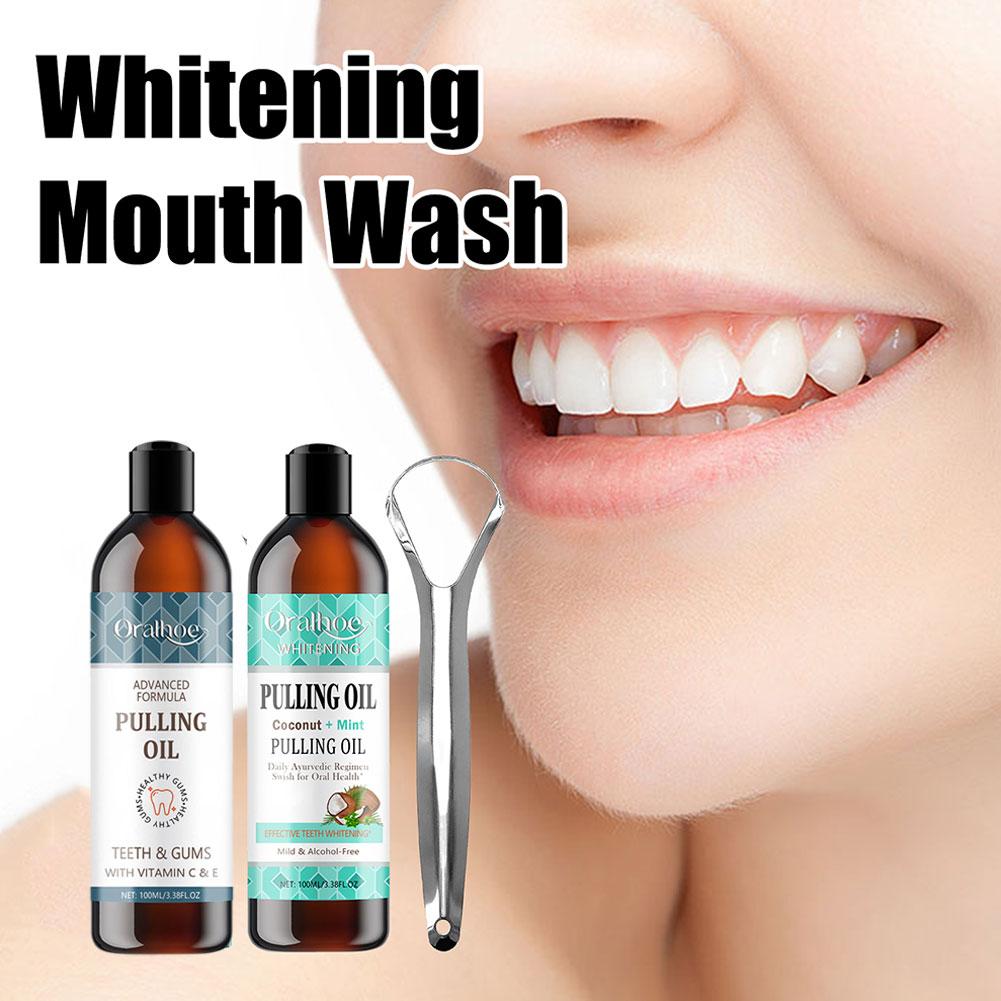 Enxaguante Bucal de Óleo de Co - Teeth Whitening Oil Pulling avaliação e preço