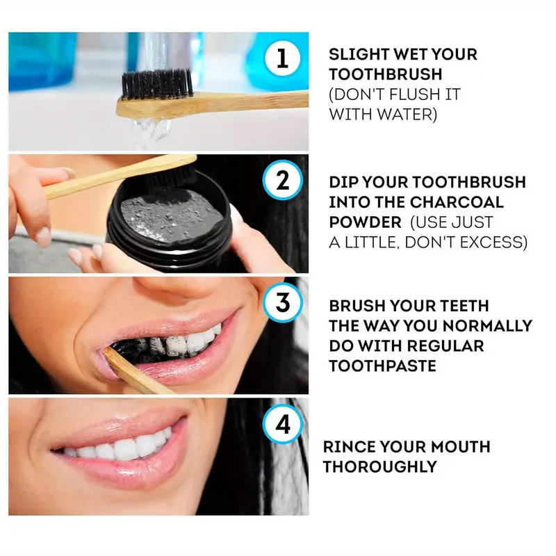Pó Dental de Carvão Ativado Wa - Teeth Whitening Charcoal Powder avaliação e preço