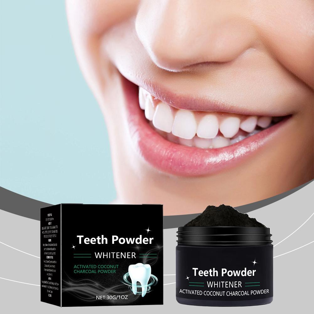 Pó Clareador de Dentes, Clarea - Teeth Whitening Charcoal Powder avaliação e preço