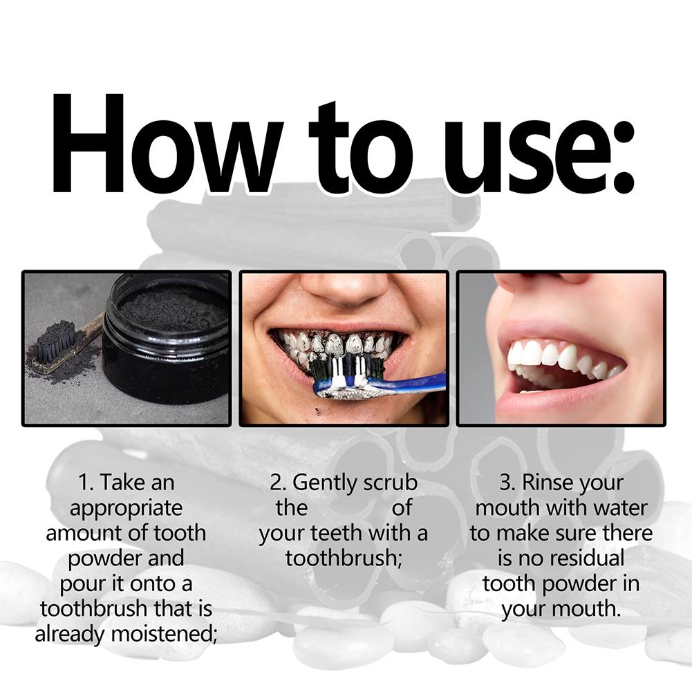Pó Clareador de Dentes, Clarea - Teeth Whitening Charcoal Powder avaliação e preço