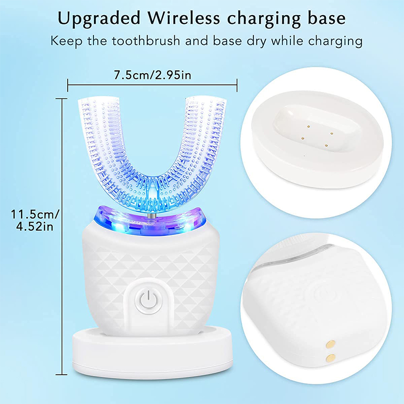 U-Shaped Escova Elétrica Autom - Teeth Whitening Light Kit avaliação e preço