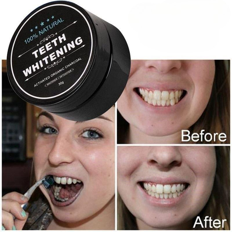 1 caixa de pó de clareamento d - Teeth Whitening Charcoal Powder avaliação e preço