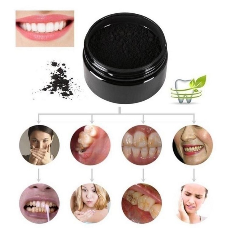 1 caixa de pó de clareamento d - Teeth Whitening Charcoal Powder avaliação e preço