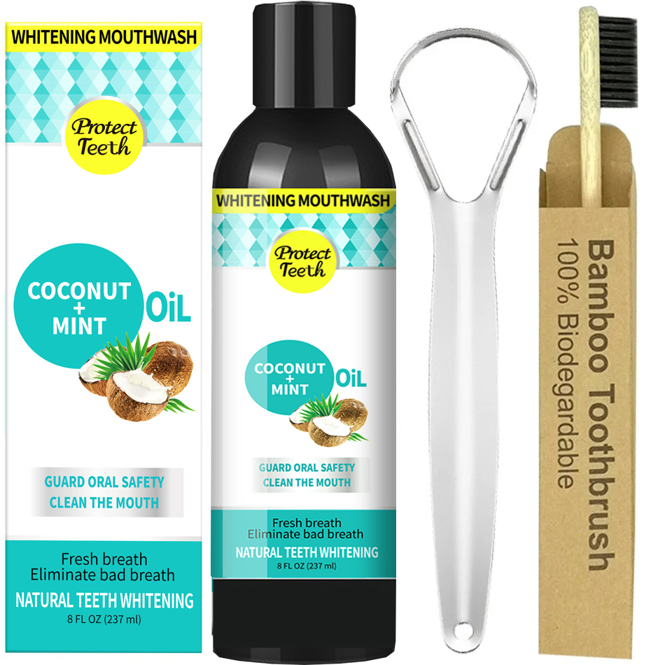 237ml coco hortelã puxando óle - Teeth Whitening Oil Pulling avaliação e preço