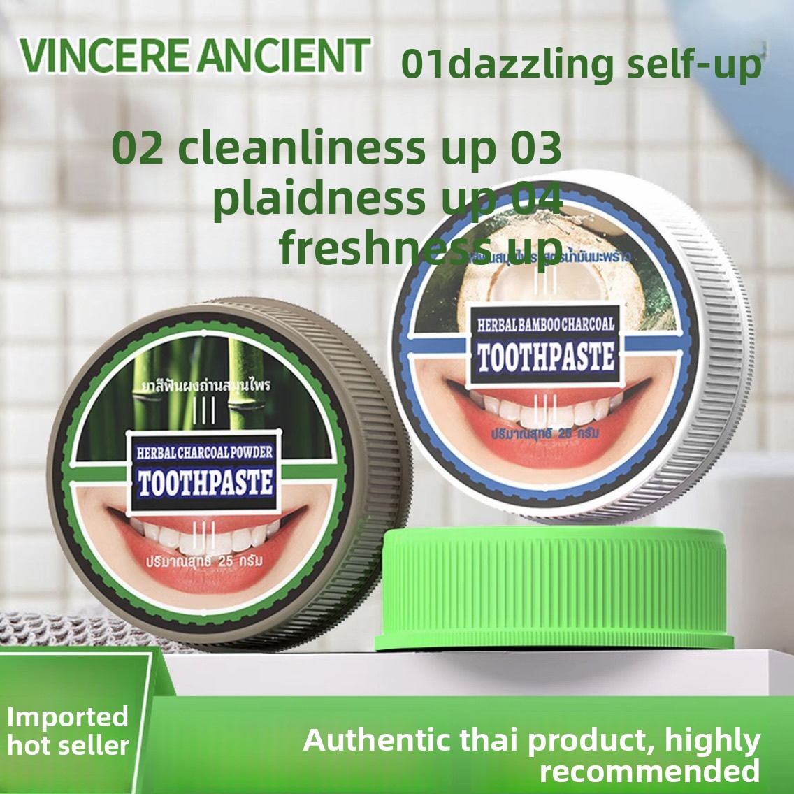 Pó Dental Natural Tailandês VI - Teeth Whitening Charcoal Powder avaliação e preço
