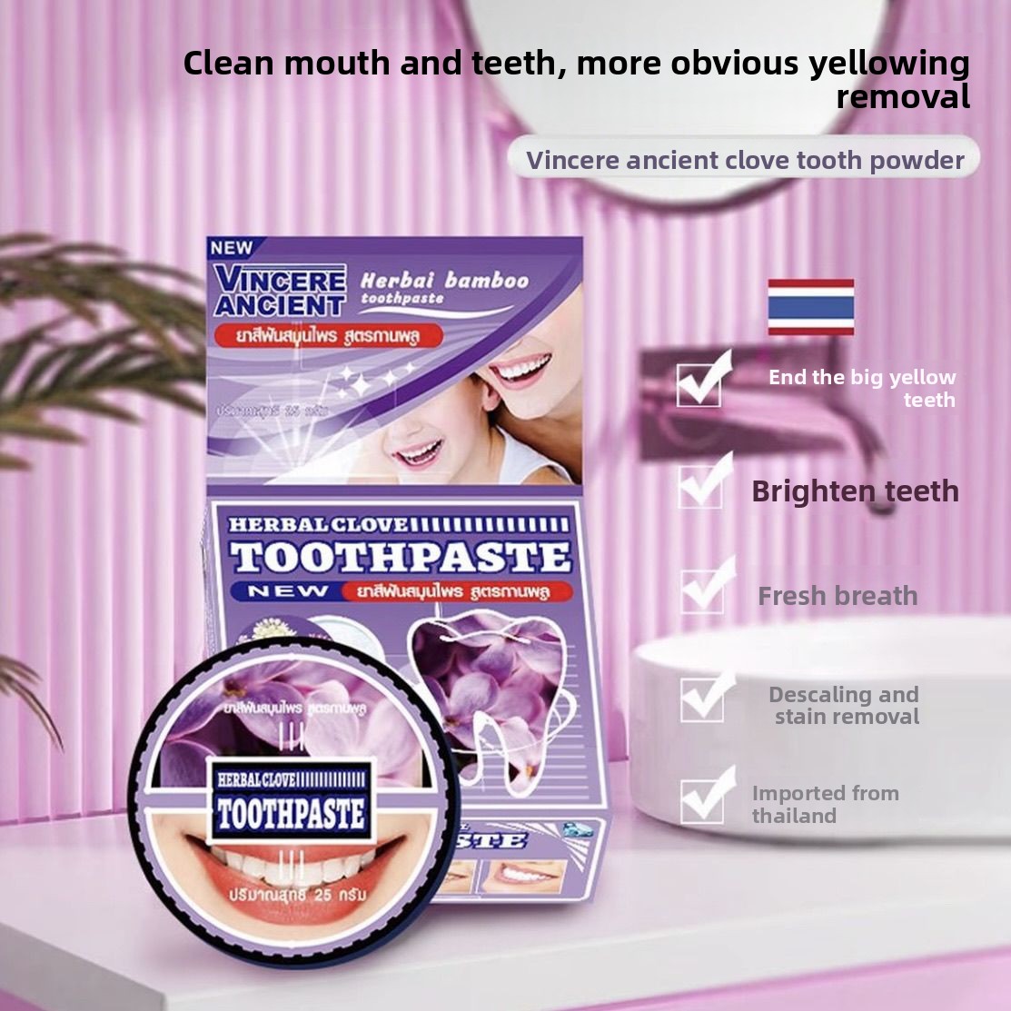 Pó Dental Natural Tailandês VI - Teeth Whitening Charcoal Powder avaliação e preço
