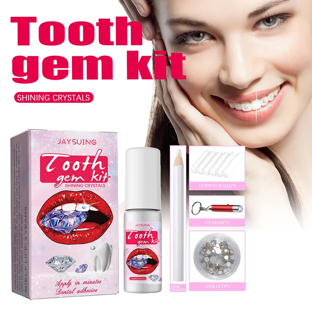 Dente Gems Kit com Cura Cola L - Teeth Whitening Light Kit avaliação e preço