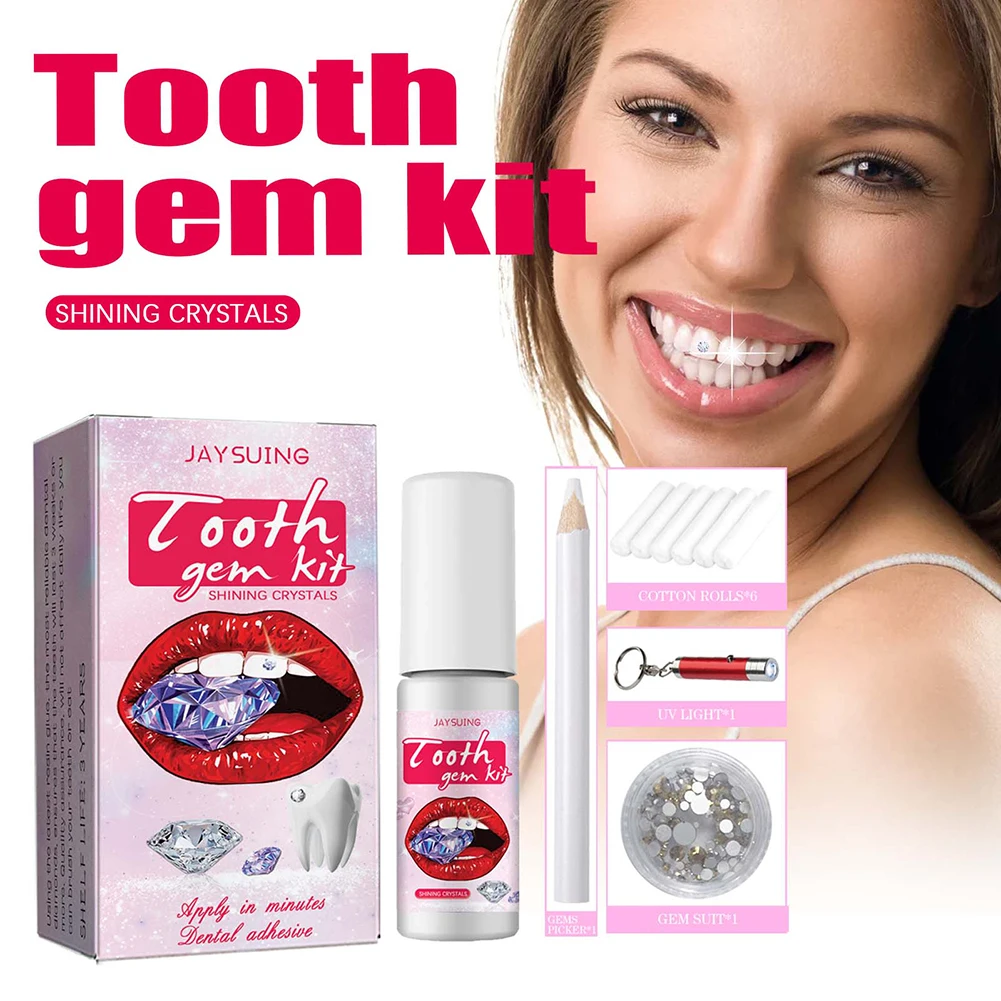 Dente Gems Kit com Cura Cola L - Teeth Whitening Light Kit avaliação e preço